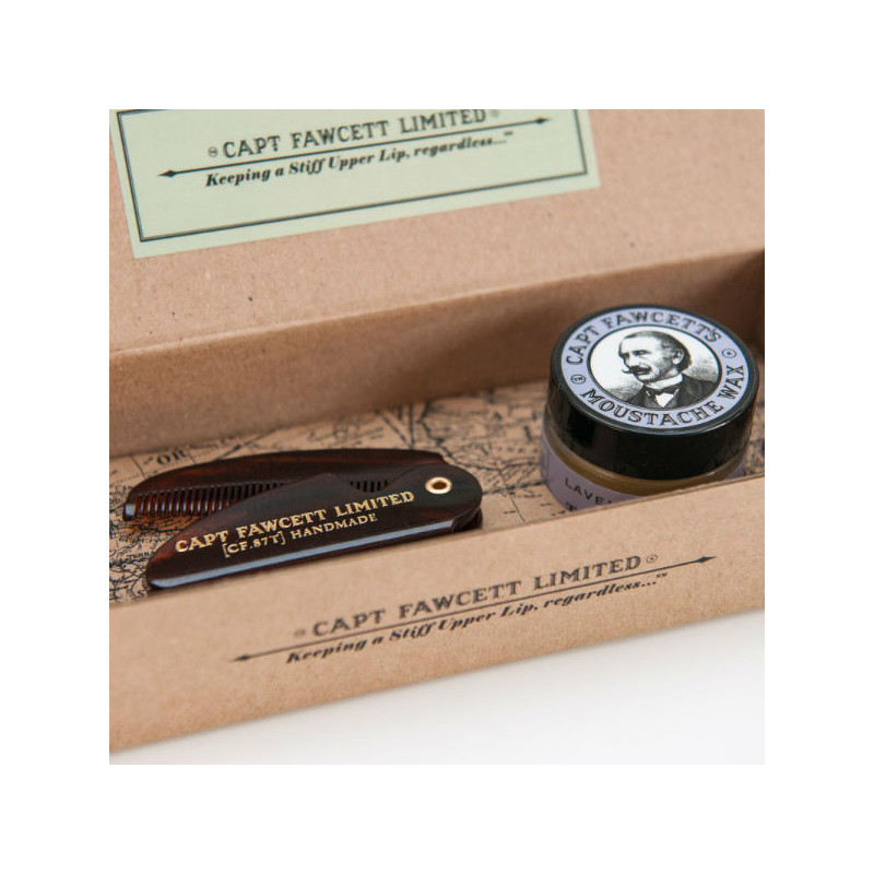 Captain Fawcett's Étui à Cire Moustache Santal et Peigne Captain Fawcett's Étui à Cire Moustache Santal et Peigne