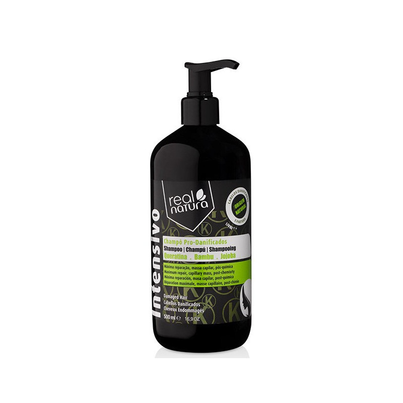 Real Natura Pro-Danificados Keratina Shampooing Sans Sel (500ml) Real Natura Pro-Danificados Keratina Shampooing Sans Sel (500ml)