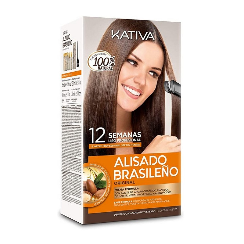 Kativa Keratina & Argan Oil Kit Lissage Brésilien (français) Kativa Keratina & Argan Oil Kit Lissage Brésilien (français)