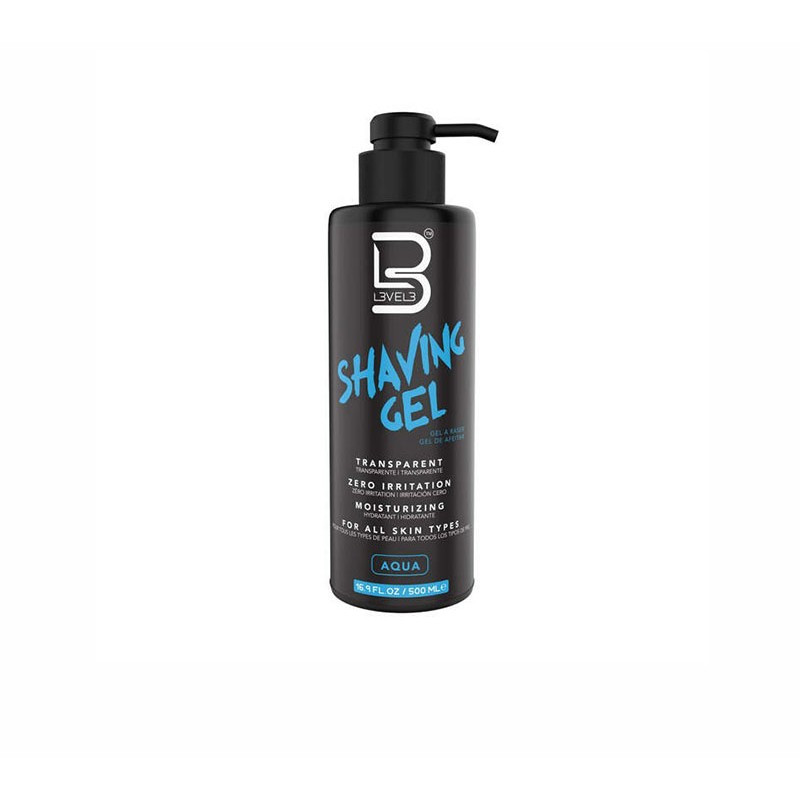 L3vel3 Gel à Raser Transparent Aqua (500ml) L3vel3 Gel à Raser Transparent Aqua (500ml)